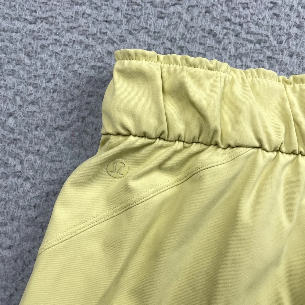 Lululemon Stretch High Rise Jogger Pants Womens 12 Yellow Luxtreme LW5DCRS